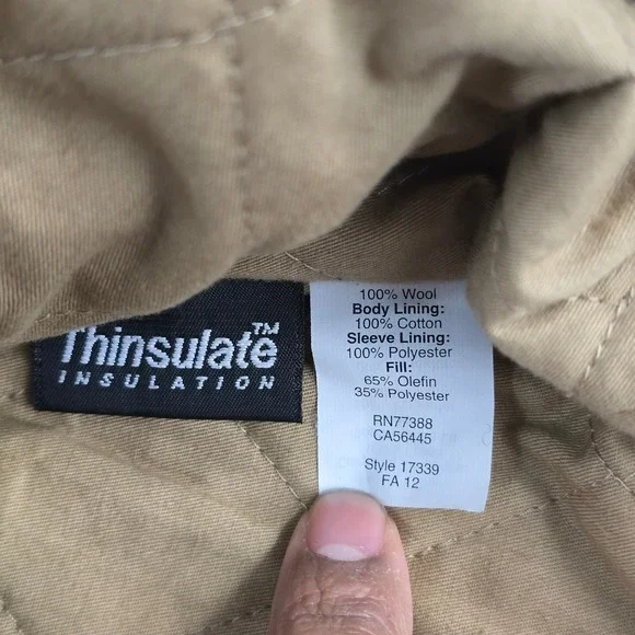 J. Crew Bayswater Wool Peacoat‎ Thinsulate Insulation Black Size S - Picture 7 of 8